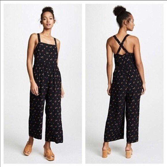 SOLD -New Madewell Smocked Jumpsuit in Flower Toss - Picture 3 of 4